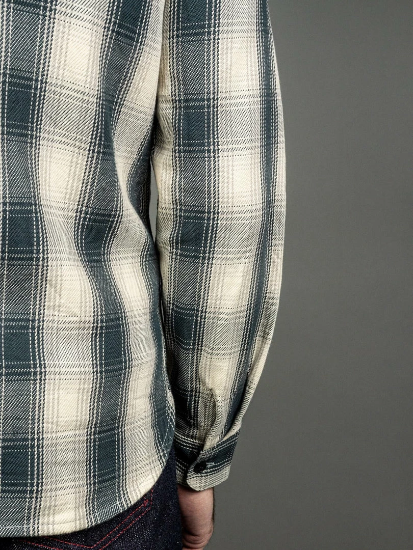 The Flat Head Ombré Flannel Shirt Ivory 8 The Flat Head Ombré Flannel Shirt Ivory