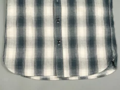 The Flat Head Ombré Flannel Shirt Ivory 46 The Flat Head Ombré Flannel Shirt Ivory