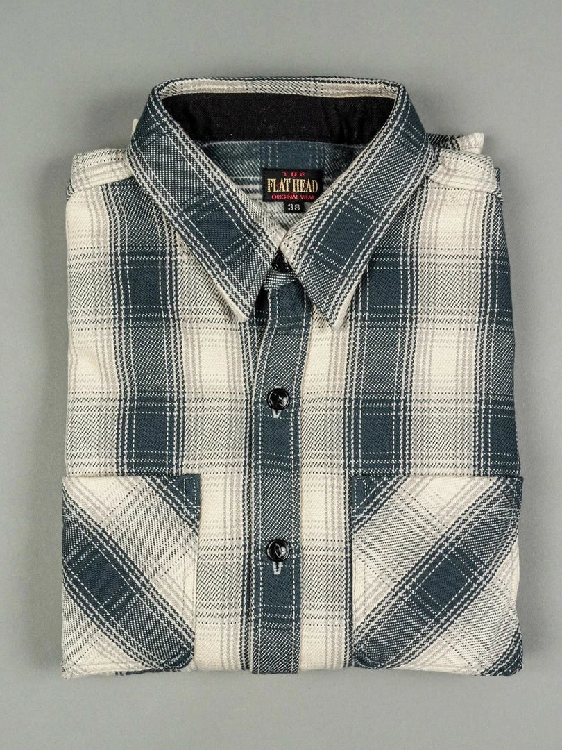 The Flat Head Ombré Flannel Shirt Ivory 12 The Flat Head Ombré Flannel Shirt Ivory