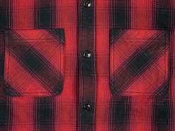 The Flat Head Ombré Flannel Shirt Red 44 The Flat Head Ombré Flannel Shirt Red