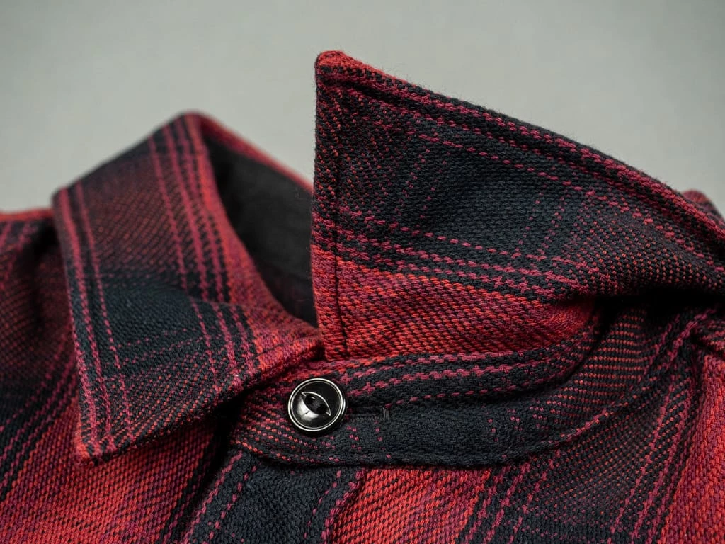 The Flat Head Ombré Flannel Shirt Red 21 The Flat Head Ombré Flannel Shirt Red