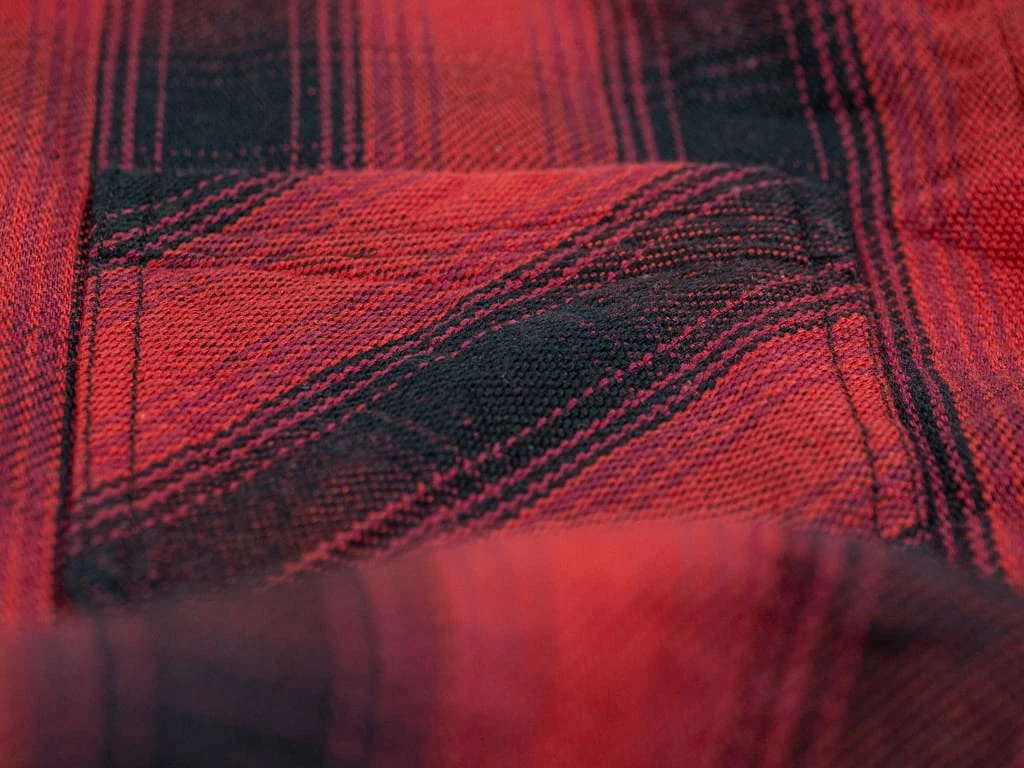 The Flat Head Ombré Flannel Shirt Red 24 The Flat Head Ombré Flannel Shirt Red