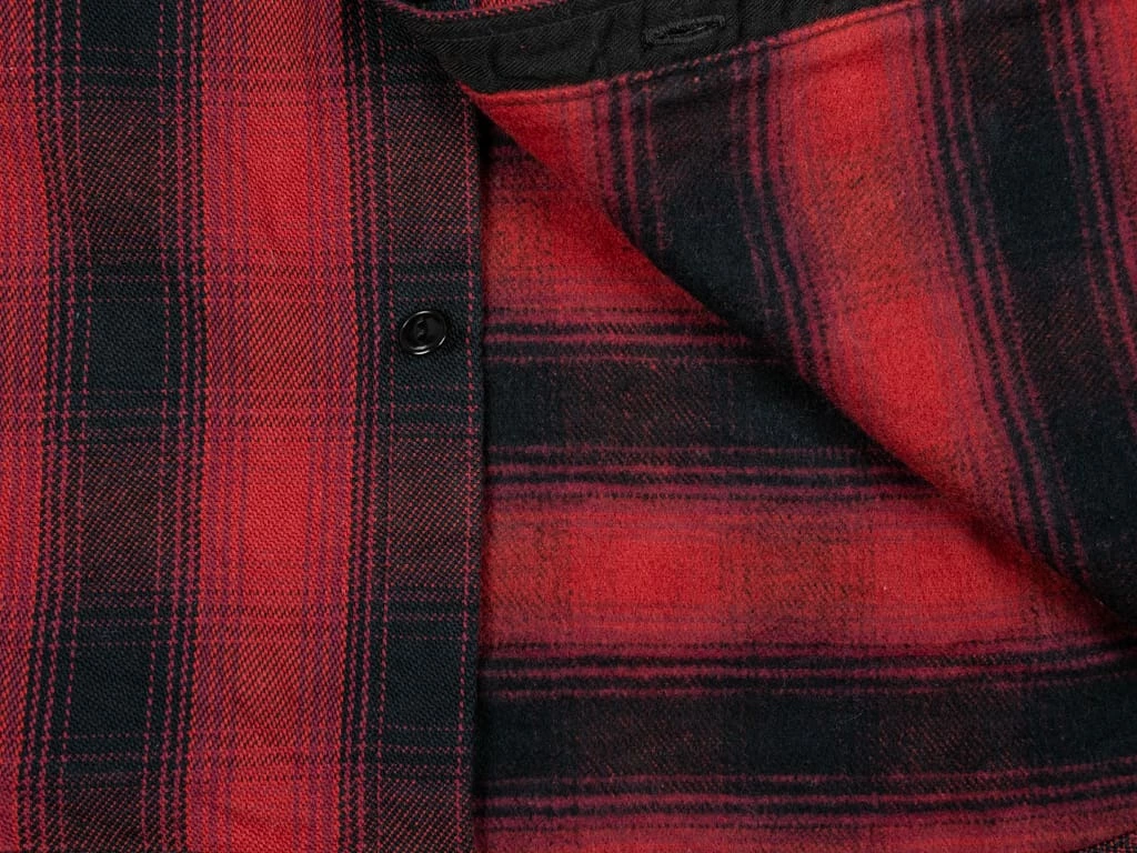The Flat Head Ombré Flannel Shirt Red 16 The Flat Head Ombré Flannel Shirt Red