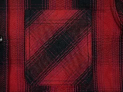 The Flat Head Ombré Flannel Shirt Red 57 The Flat Head Ombré Flannel Shirt Red