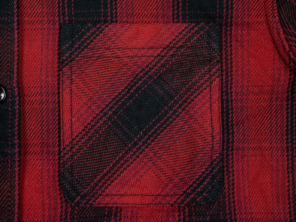 The Flat Head Ombré Flannel Shirt Red 27 The Flat Head Ombré Flannel Shirt Red