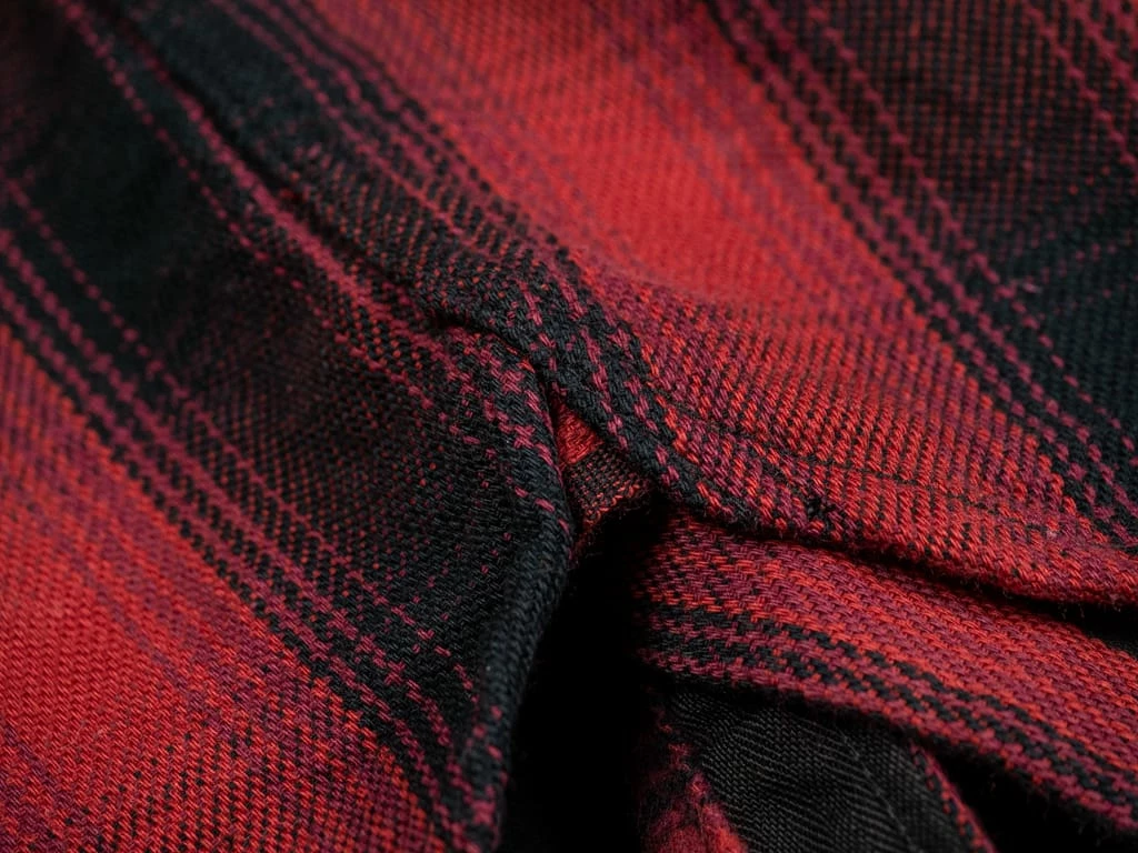 The Flat Head Ombré Flannel Shirt Red 28 The Flat Head Ombré Flannel Shirt Red