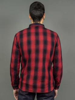 The Flat Head Ombré Flannel Shirt Red 34 The Flat Head Ombré Flannel Shirt Red