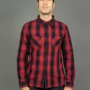 The Flat Head Ombré Flannel Shirt Red 1 The Flat Head Ombré Flannel Shirt Red
