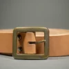 The Strike Gold Leather Belt Tan
