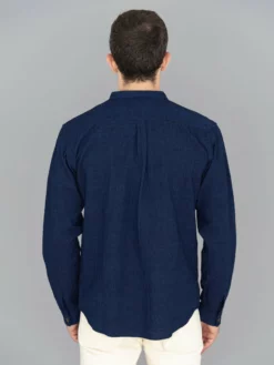 UES Indigo Band Collar Shirt