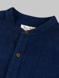 UES Indigo Band Collar Shirt