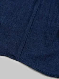 UES Indigo Band Collar Shirt