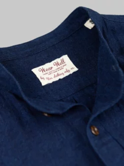 UES Indigo Band Collar Shirt