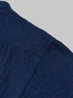 UES Indigo Band Collar Shirt