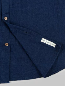 UES Indigo Band Collar Shirt