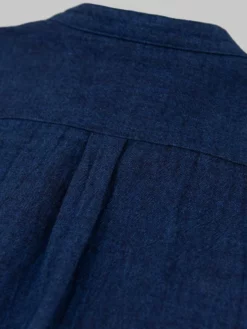 UES Indigo Band Collar Shirt