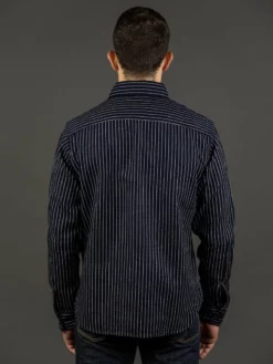 UES Indigo Stripe Heavy Flannel Shirt