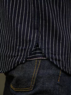 UES Indigo Stripe Heavy Flannel Shirt