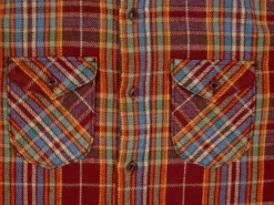 UES Heavy Flannel Shirt Red/Orange