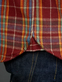 UES Heavy Flannel Shirt Red/Orange