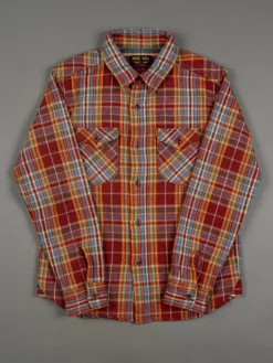 UES Heavy Flannel Shirt Red/Orange