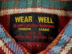 UES Heavy Flannel Shirt Red/Orange