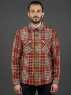 UES Heavy Flannel Shirt Red/Orange