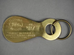 UES Brass Shoehorn Shaped Keyholder Gold