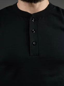 UES Ramayana Henley Neck T-Shirt Black 25 UES Ramayana Henley Neck T-Shirt Black