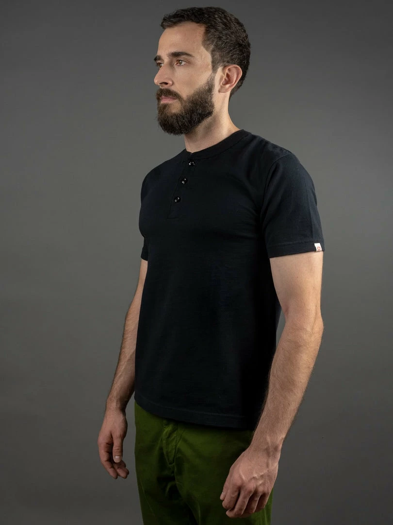 UES Ramayana Henley Neck T-Shirt Black 5 UES Ramayana Henley Neck T-Shirt Black